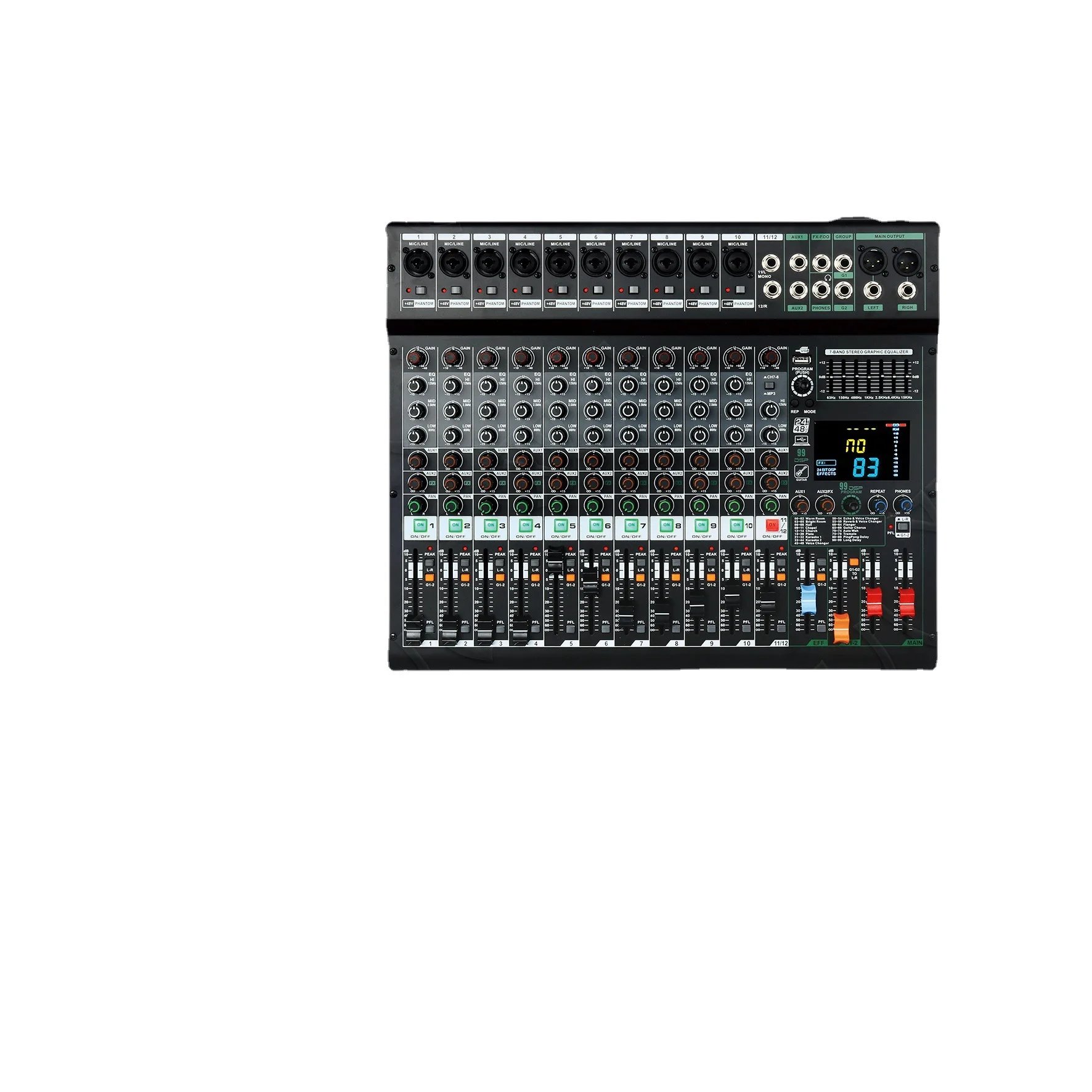 Can be connected to pure power amplifier reverb effect suitable for wedding stage outdoor bar professional mixer ST-120