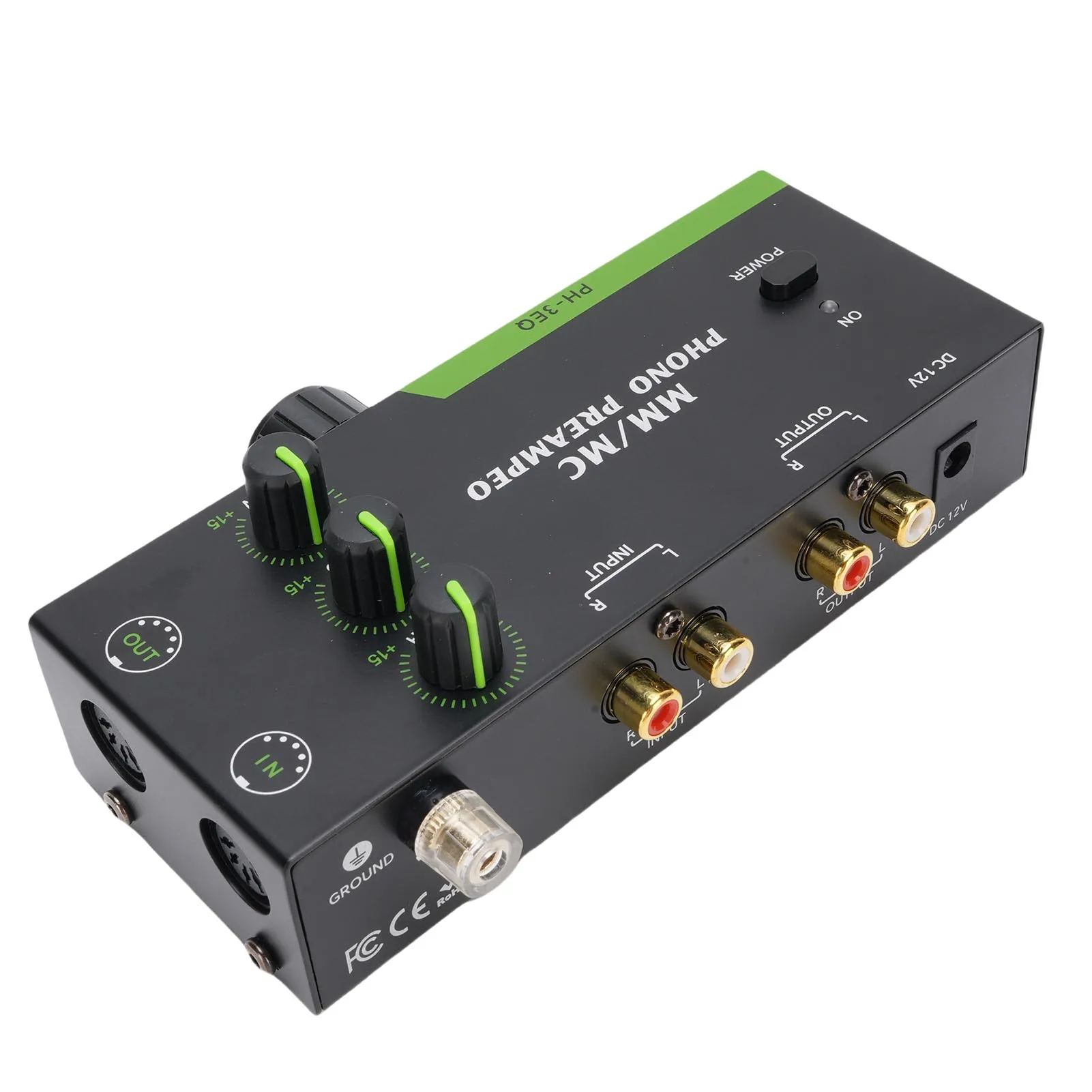 Phono Preamp 3 Band Adjustment Record Player Turntable Amplifier Support MM MC Cartridges XLR Input Output