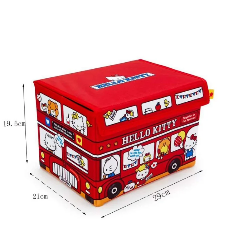 

Коробка для хранения Hello Kitty, Большой Вместительный складной контейнер для хранения в стиле аниме Sanrio, милый мультяшный органайзер для одежды в спальню, корзина для всякой всячины