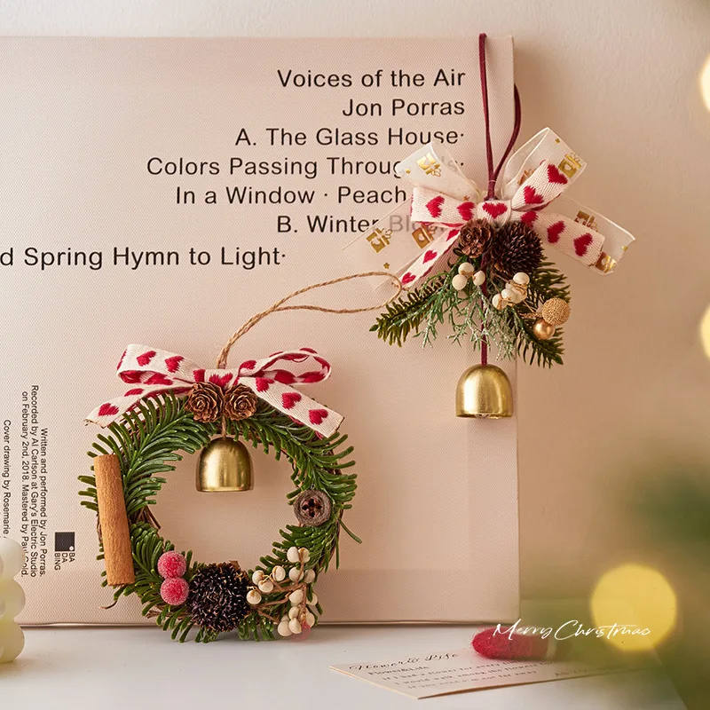 2025 New Christmas Decoration Bell Garland Pendant Christmas Tree Ornament Atmosphere Scene Small Pendant