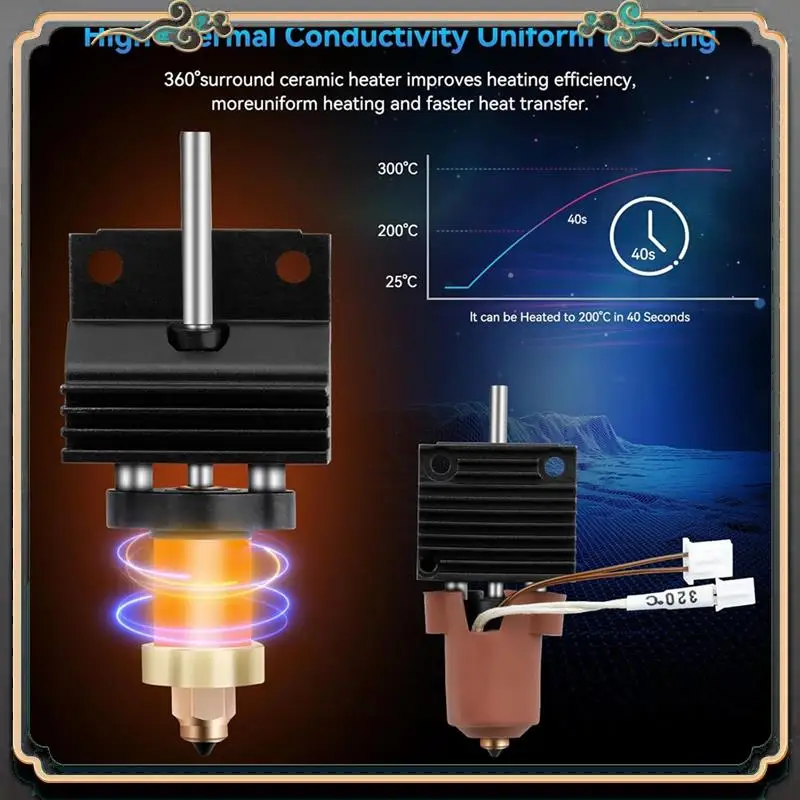 

ASMA-High Temperature Hotend Kit,High-Speed With Integrated Quick-Swap Nozzle For Creality K1/K1 Max/K1C 3D Printer