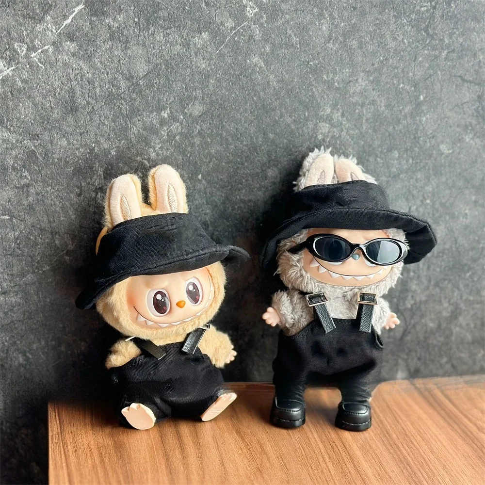 Mini Oval Sunglasses for Labubu Accessories Fashion Plastic Glasses for Mini Plush Cotton Labubu Doll Sunglasses Accessories