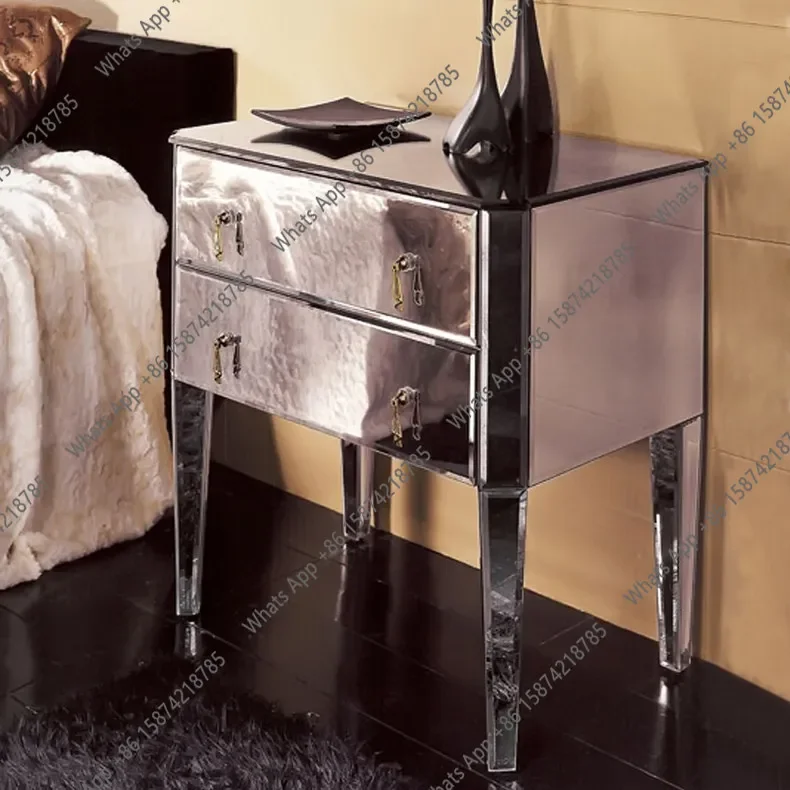 European Fashion Mirror Furniture, Bedroom Post-modern Bedside Table, Corner Cabinet, Can Be Customized X
