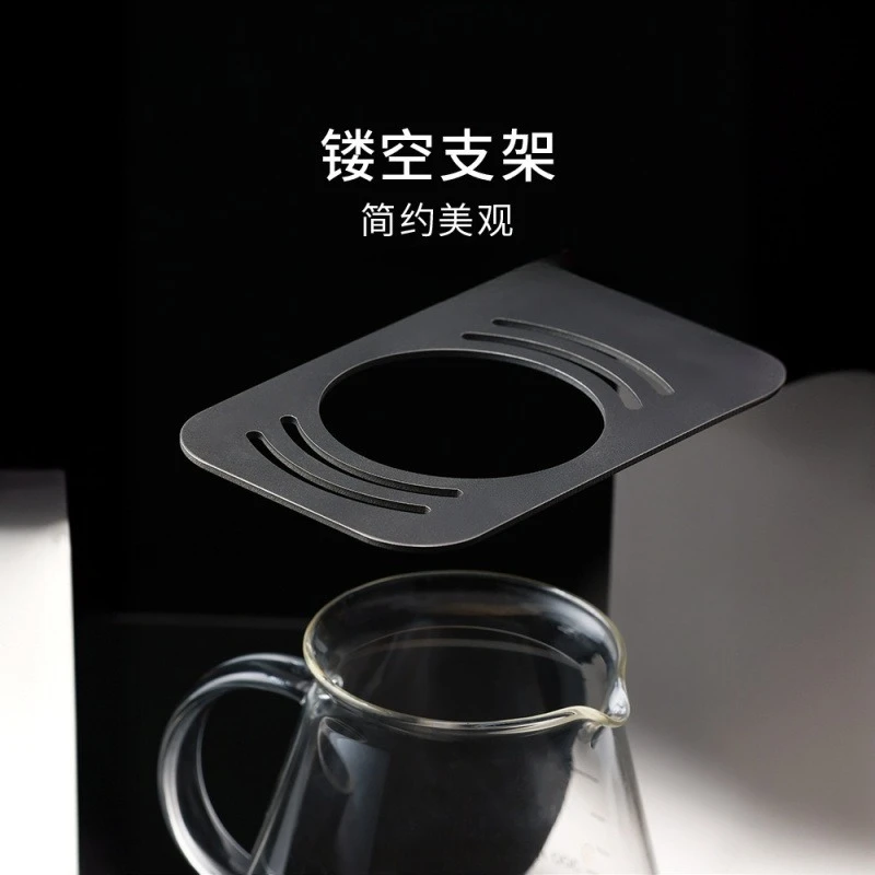 Nuovo set combinato per caffè in titanio puro, staffa cava per imbuto filtrante, facile da pulire