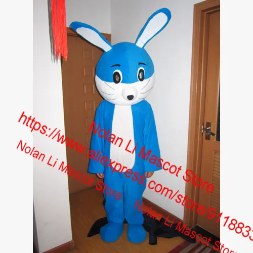 High Quality EVA Material Pink Blue Rabbit Mascot Costume Cartoon Set Advertising Game Role Play Adult Size Gift 167