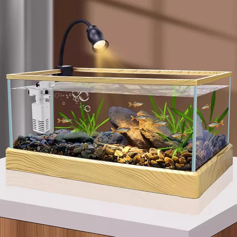 Modern Simple Design Aquariums Fish Tanks Desktop Living Room Office Aquariums Glass Originality Pet Products Аквариум LLAQ