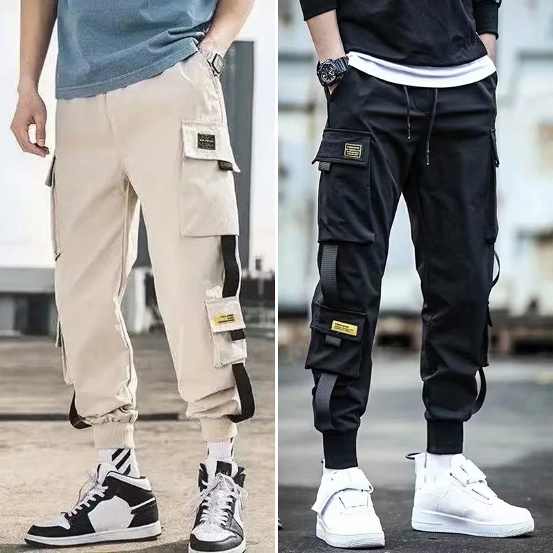 

Мужские модные спортивные повседневные брюки-карго, высококачественные брендовые зеленые брюки с несколькими карманами, уличная одежда, дизайнерские готические брюки