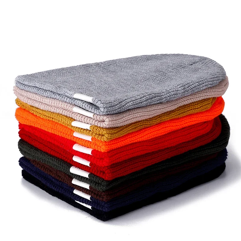 New 11 Colors Long Length Casual Beanies for Men Women Girl Boy Fashion Knitted Winter Hat Solid Hip-hop Skullies Hat Unisex Cap