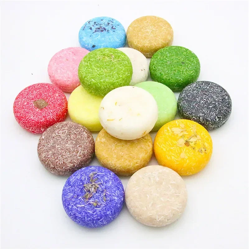 12 Colors Fashion Handmade Hair Shampoo Soap Cold Processed Shampoo Bar 100% Pure Plant Hair Shampoos Hair Care