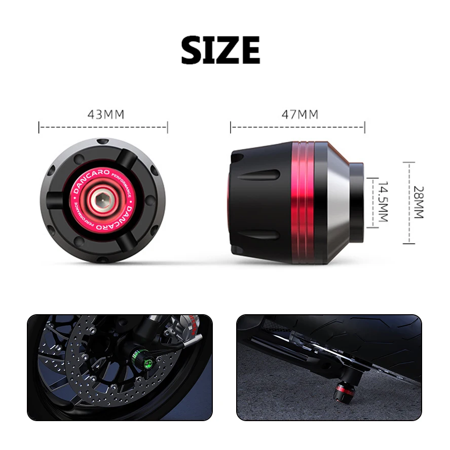 Glissière de fourche avant universelle pour moto – Protection anti-choc résistante aux impacts pour moto tout-terrain et de route, protection ABS