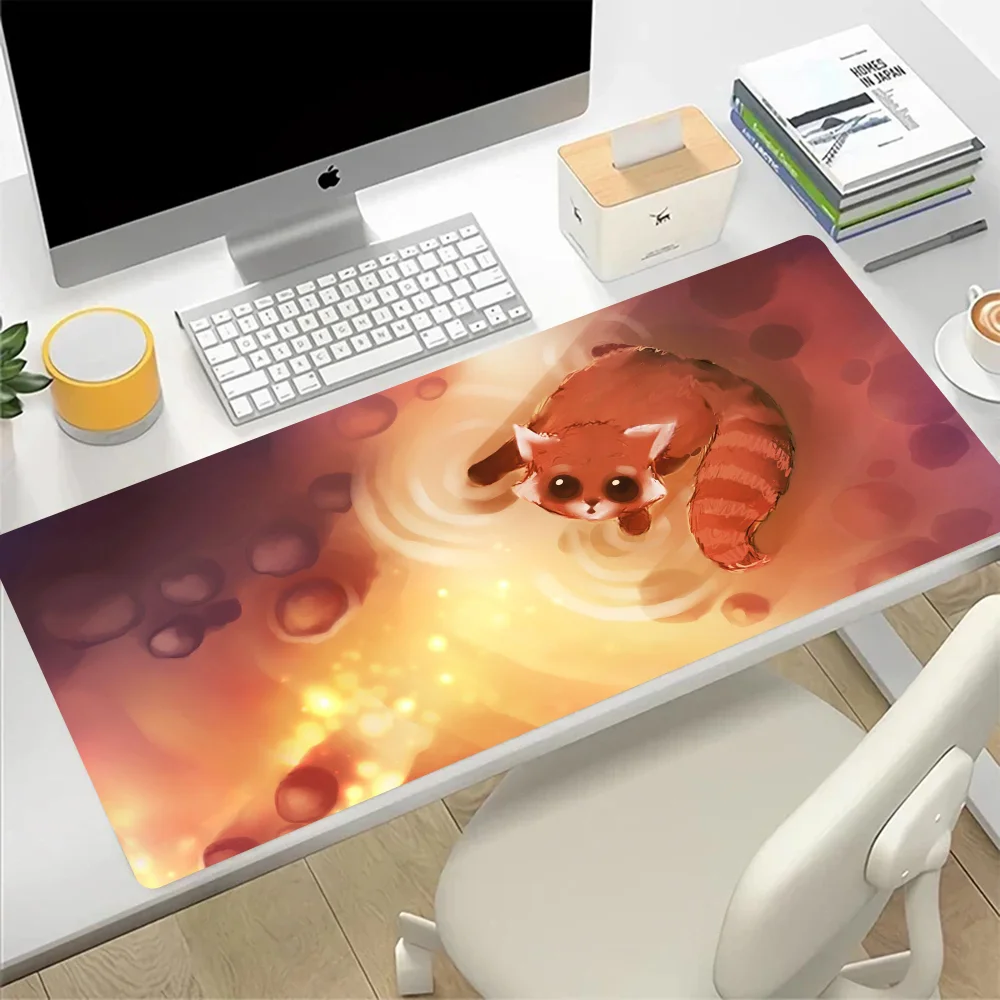 Cute Cartoon Fox Large Mouse Pad Gaming Mousepad PC Gamer XXL Computer Office Mouse Mat Keyboard Mat Desk Pad Laptop Mausepad