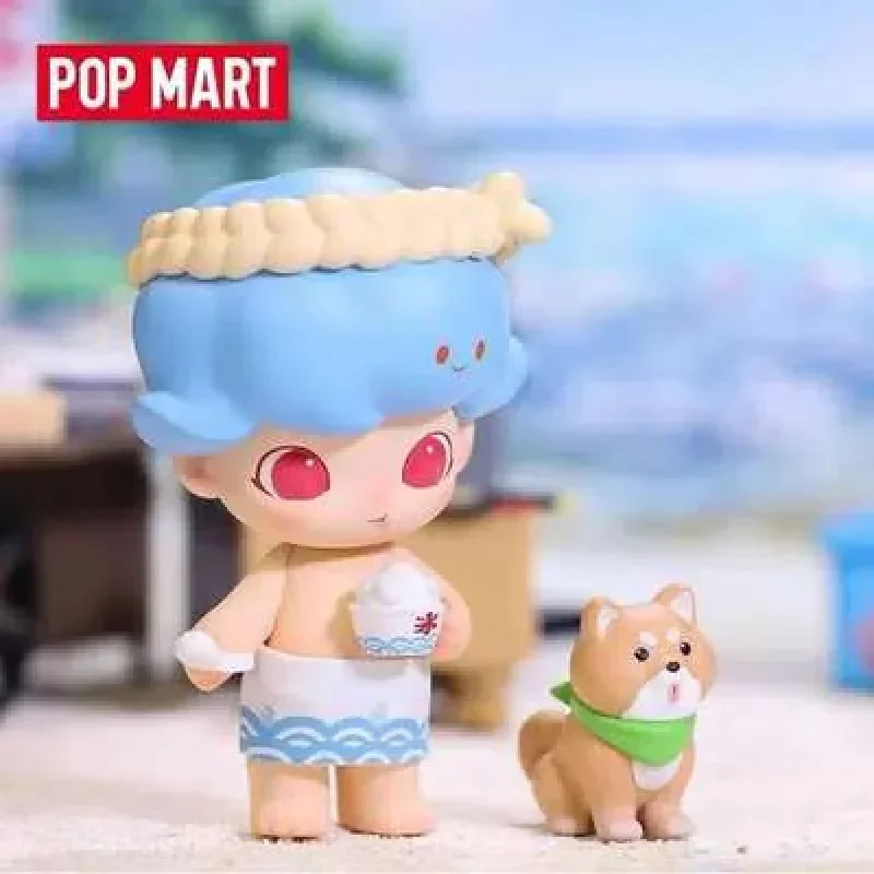 

POP MART DIMOO Eating Shaved Ice Elevator Summer Day Series Blind Box Mystery Box Guess Bag Toys Doll Cute Anime Figure