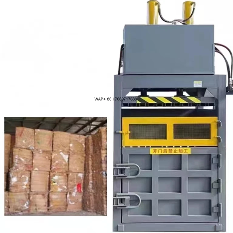 Wast-compactor de botellas de plástico, caja de prensado de cartón hidráulico Vertical, prensa de balas, máquina empacadora de papel residual a la venta