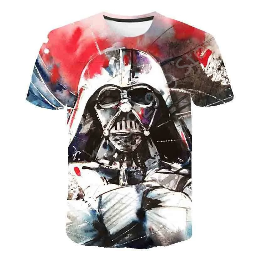 3D Quick Drying Short Sleeved Men T shirt Around The 50th Anniversary of Star Wars Adult Children's Parent Child T shirts view 5