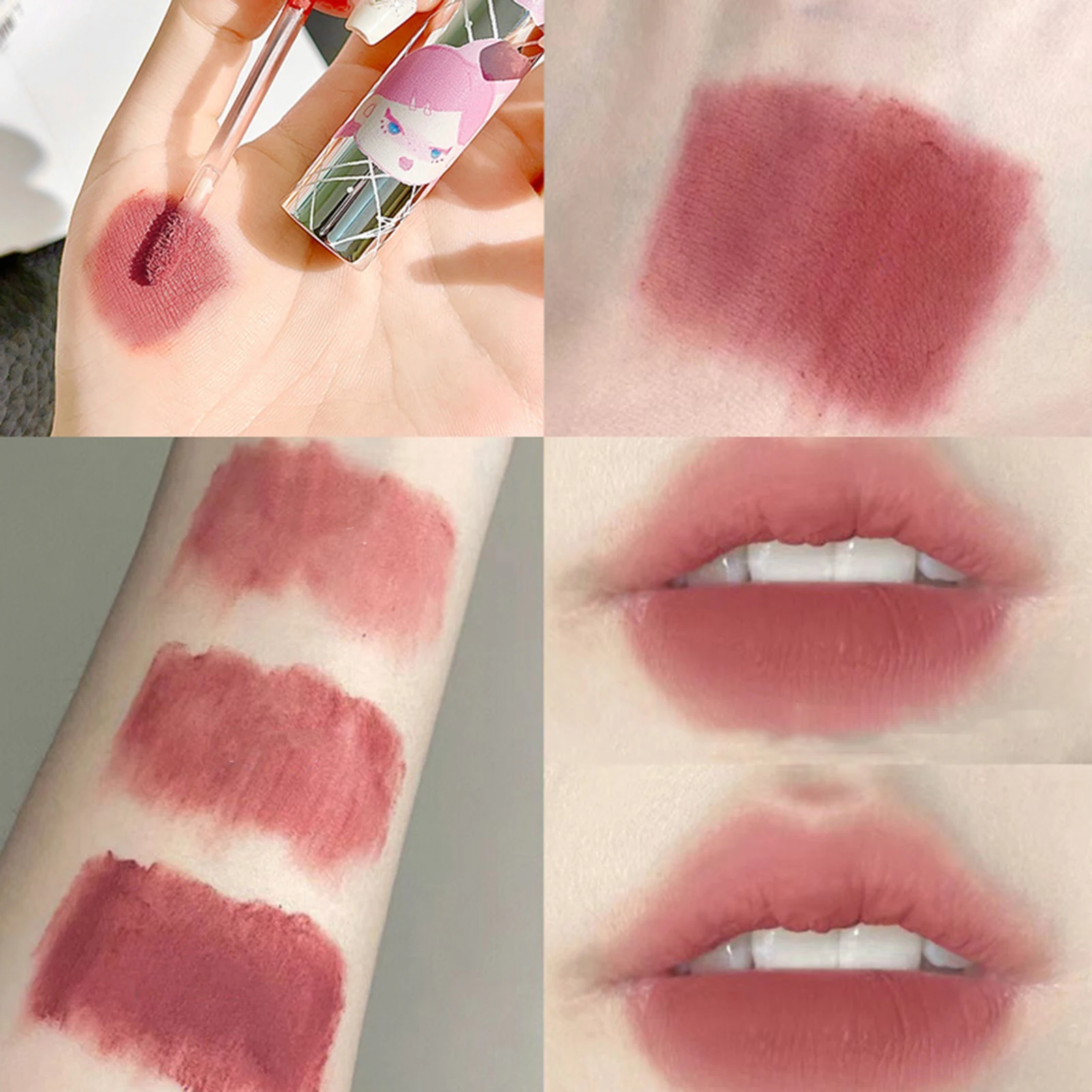 Moisturizing Matte Liquid Lipstick Bright Colors Long Lasting Matte Lip Tint for Women and Girl Party Activity