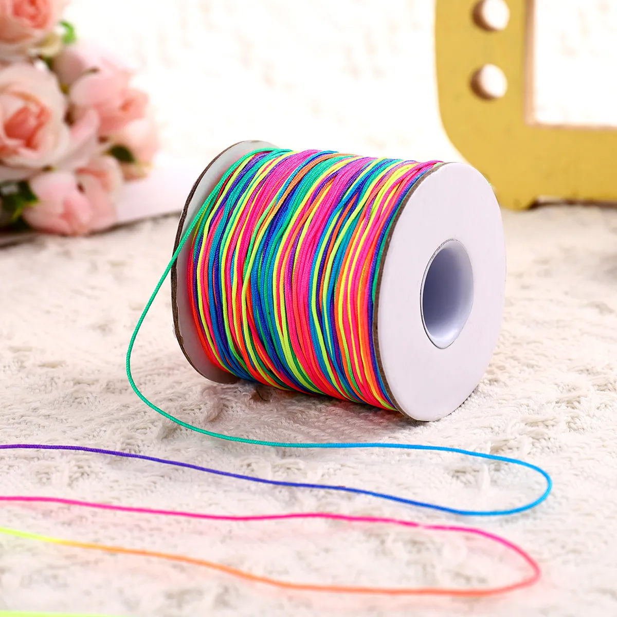 Bracelets Making Thread 100M 1MM Multicolor Jewelry Beading Cord Necklaces Crafts Repair Flexible -lasting