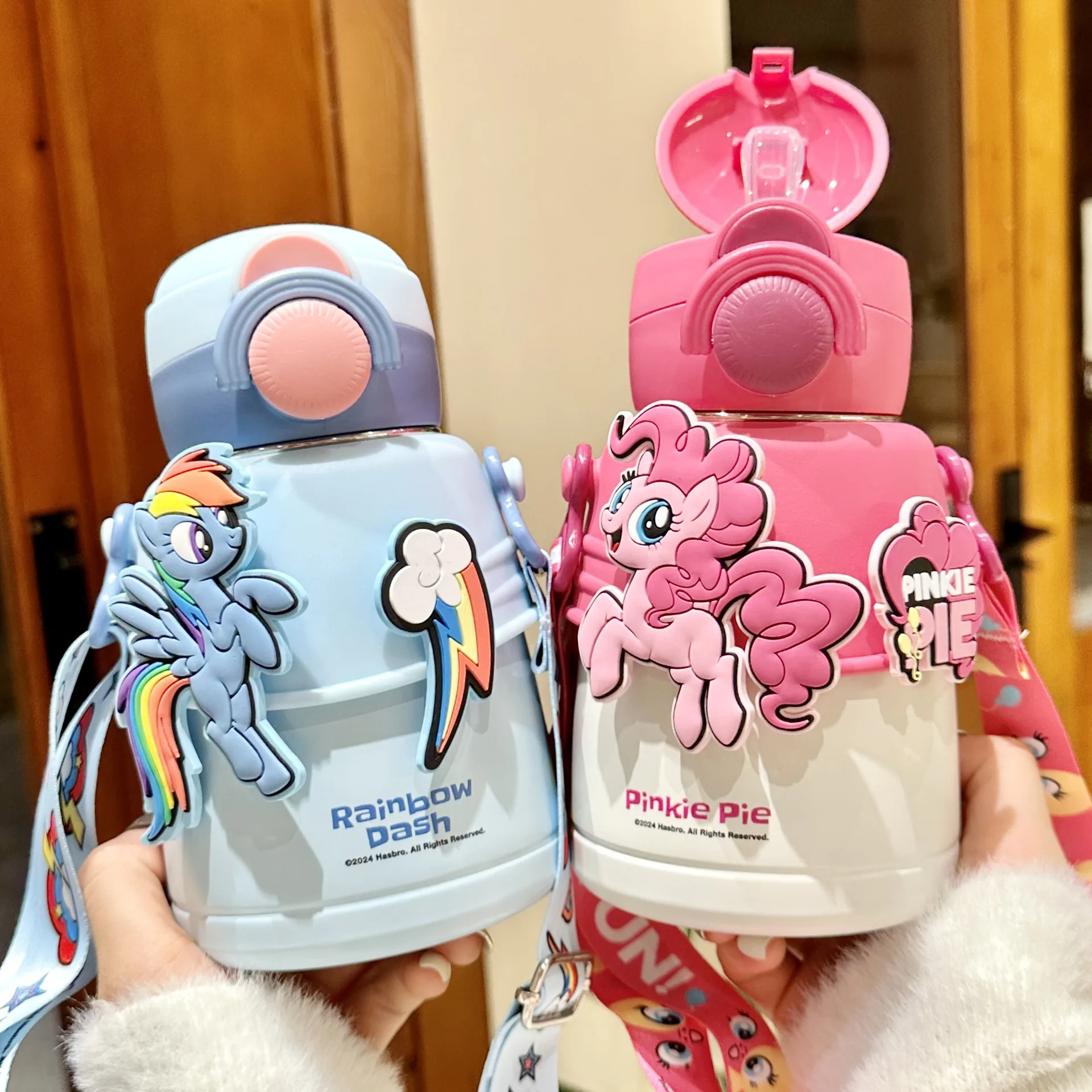 Ultraman New Xiaoxin  Little Pony Double Drink Children'S Stainless Steel Insulated Cup Straw Large Capacity Big Belly Cup Gift