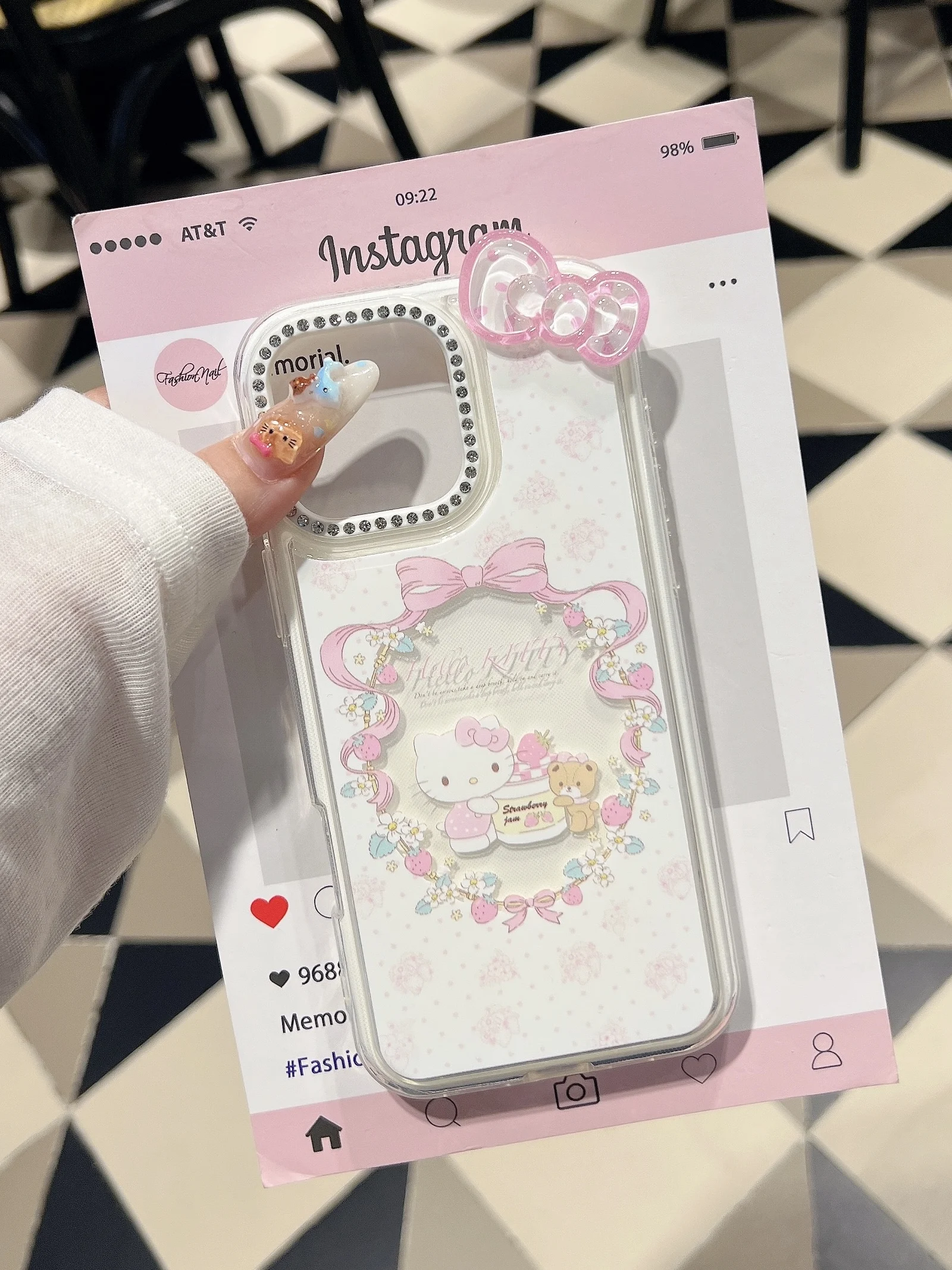

Princess Style Sanrio For Hello Kitty Efficient Protective Case Stereoscopic Jelly 3D Bow Tie For iPhone16 12 13 14 15 Pro Max