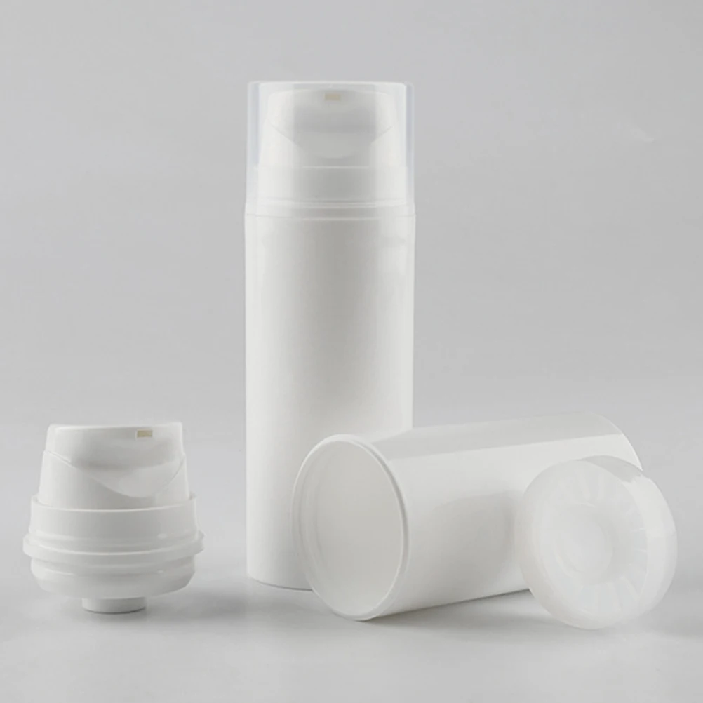 

3 Pcs Disposable Pump Bottles Refillable Travel Containers for Creams Lotions Skincare Lightweight Portable Durable