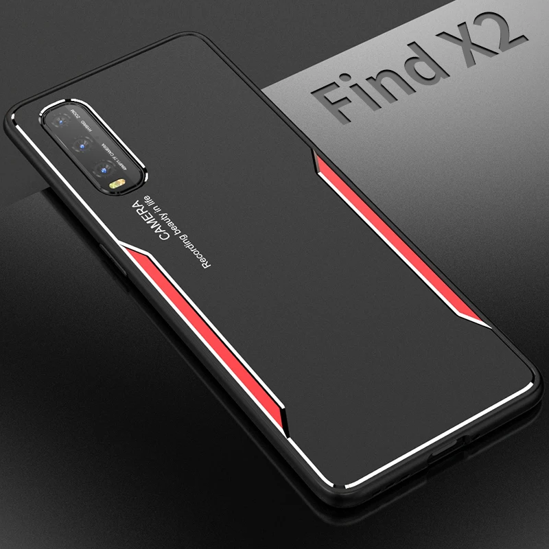 For OPPO Find X2 Pro Case Soft TPU edge + Hard Aluminum alloy Matte shockproof protective Back Cover Case for oppo find x2 x2pro