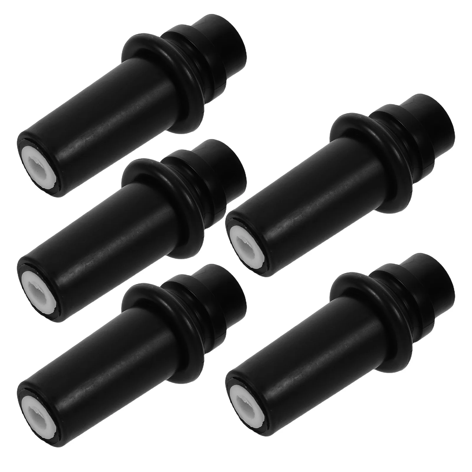 

5pcs Cello Endpin Stopper Black Sleeve Precision Slipproof Support Shock Absorption Floor Protector Rubber Cover for Double
