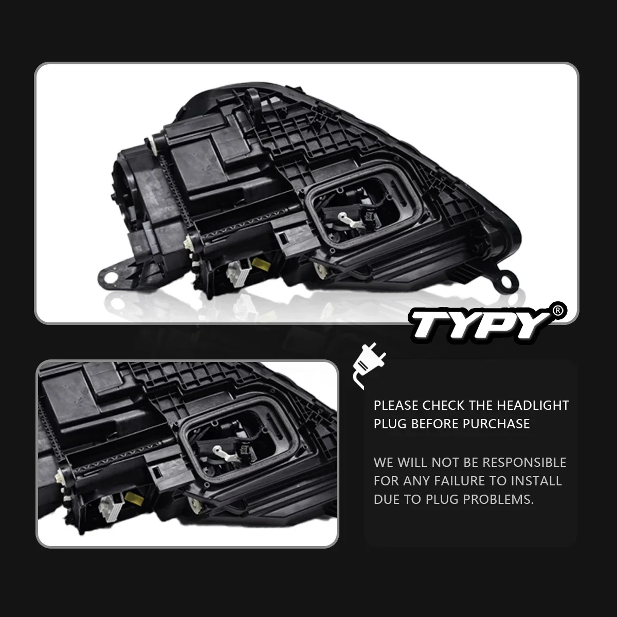 

TYPY New LED Headlight Upgrade Modified Full Head Lamp For Benz GLE W167 2019-2021 Turn Signals Daytime Running Lights