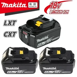 18V 6.0Ah Makita Powerful Replacement Battery BL1860 BL1850B BL1830 BL1815 LXT-400 Series with LED Replacement Battery