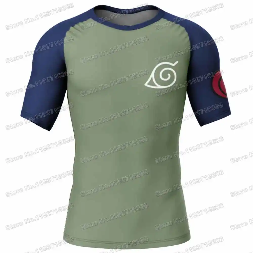 Hinata Ninja Anime Rash Guards Surfing Jersey Beach Shirts Swimwear Diving Gym Shorts MMA BJJ Men Jiu Jitsu Fitness Sets