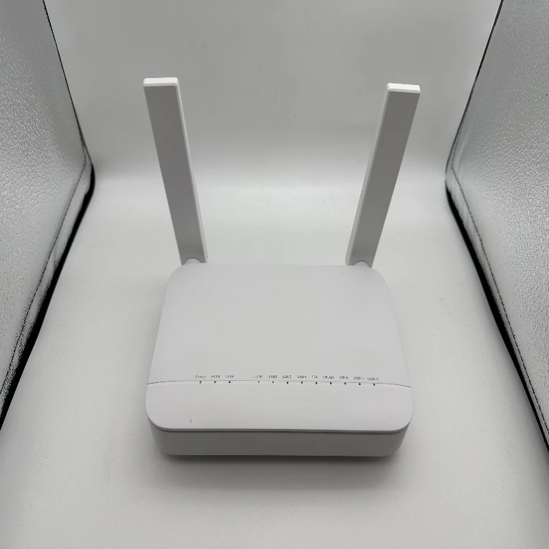 جهاز توجيه WiFi6 ONU F6610m Xpon Ont للمنزل والمكتب تردد واحد 2.4G 4GE 1TEL مودم ألياف أحادي الوضع FTTH البرامج الثابتة الإنجليزية