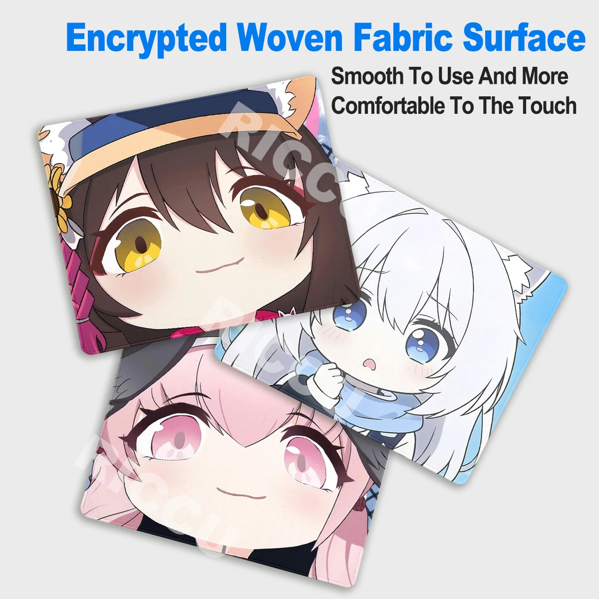 Blue Archive XS Mouse Pad Shiroko Hoshino Big Head Small Size Desk Mat Offices HD Printing Game Anti-slip Rubber LockEdge Carpet view 6