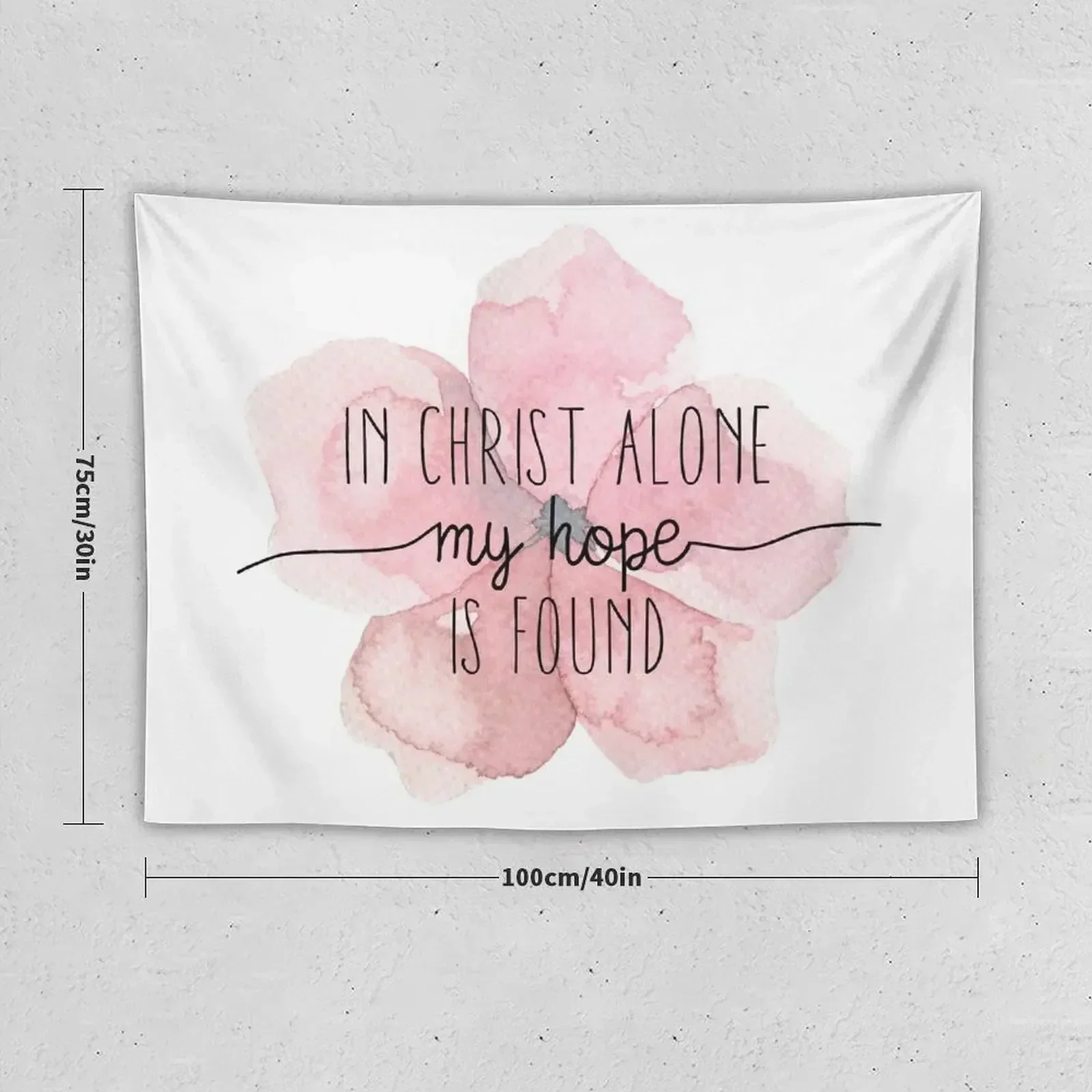 Christian Quote Watercolor Flower Tapestry Room Decoration Accessories Wallpaper Anime Decor Room Design Tapestry