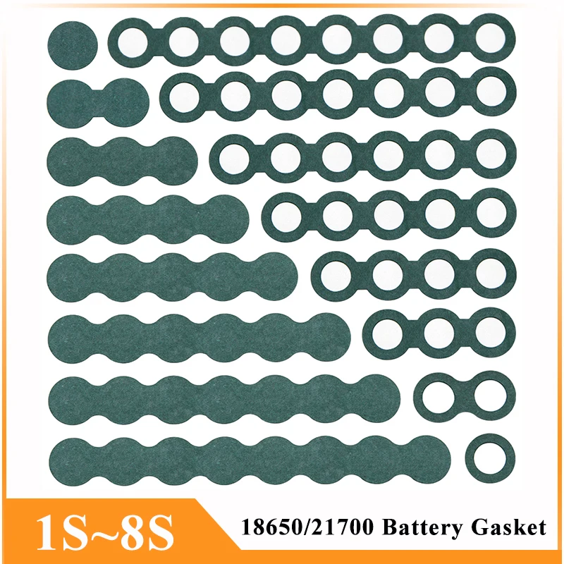 

50~1000pcs 18650 21700 Li-ion Battery Insulation Gasket Pack 1S-8S Cell Barley Adhesive Paper Glue Fish Electrode Insulated Pads