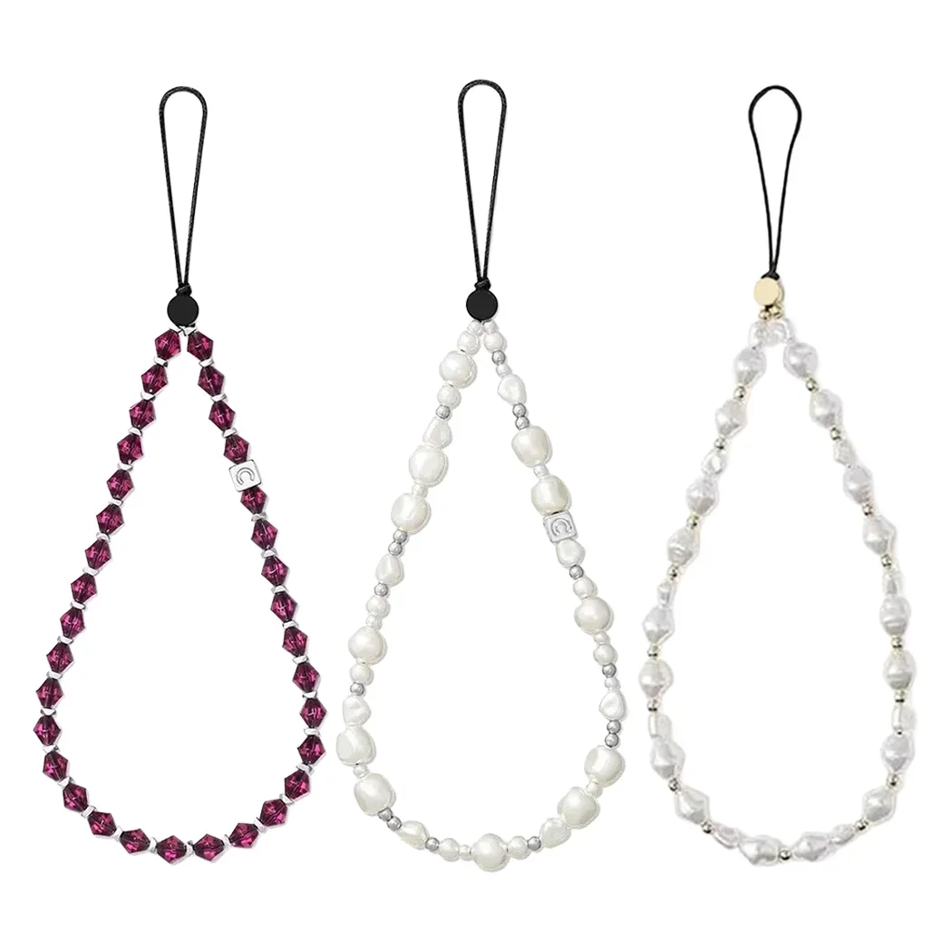 

Pearl Bead Mulberry Color Beads Phone Straps Long Short Lanyard Phone Hanging Chain