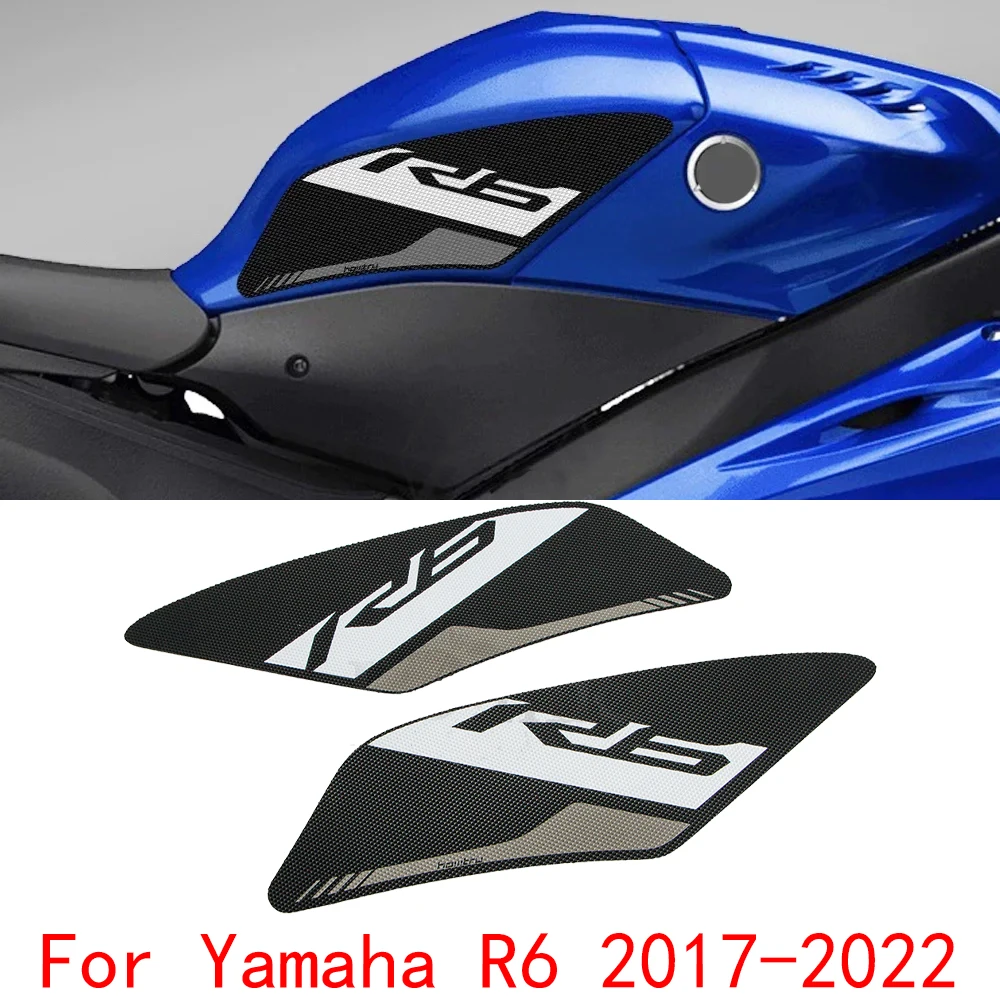 

Motorcycle Side Tank Pad Protection Knee Grip Anti-slip Sticker For Yamaha R6 2022 2021 2020 2019 2018 2017