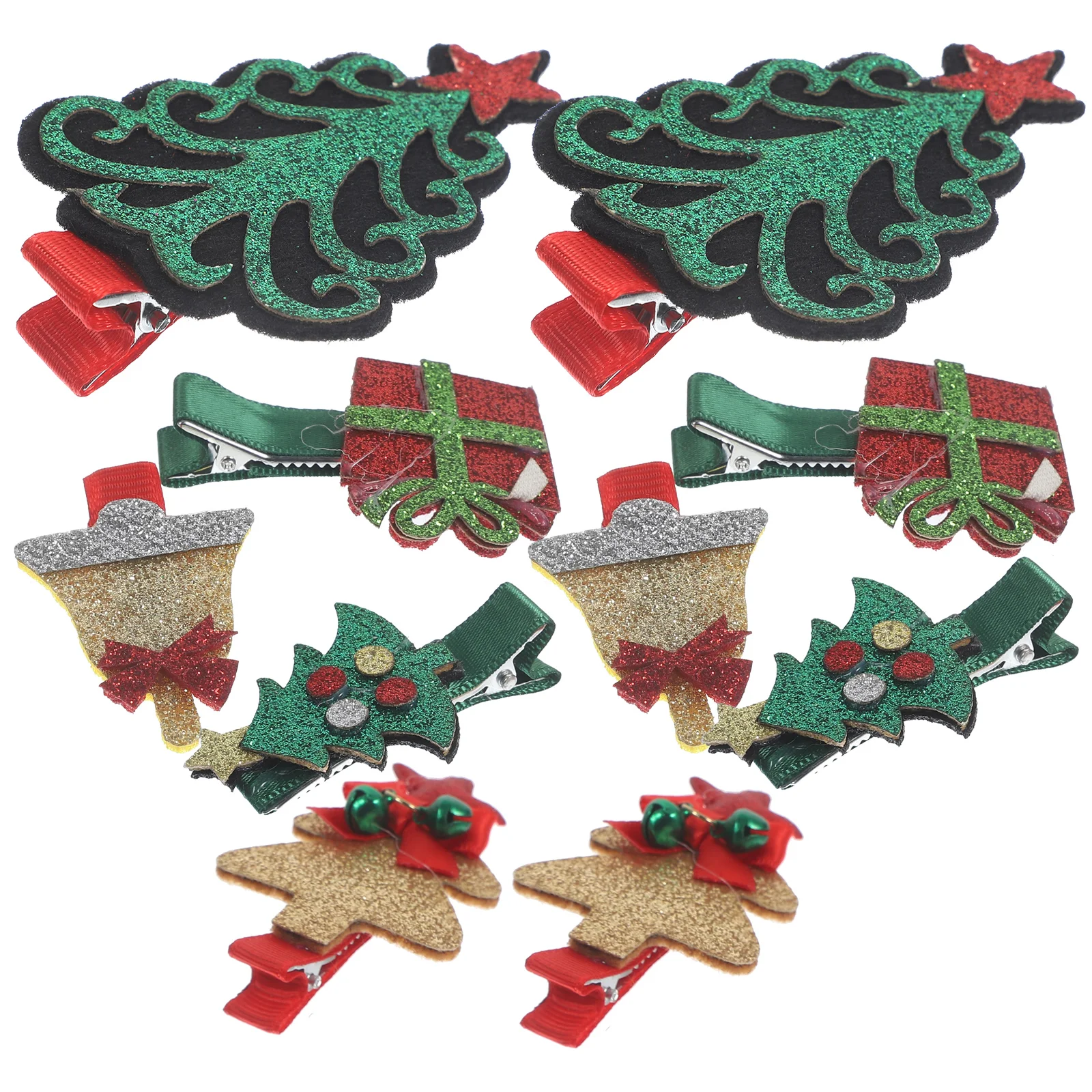 

10Pcs Christmas Hair Barrettes Snap Clips Beautiful Patterns Teens Hair Accessories Christmas Barrettes