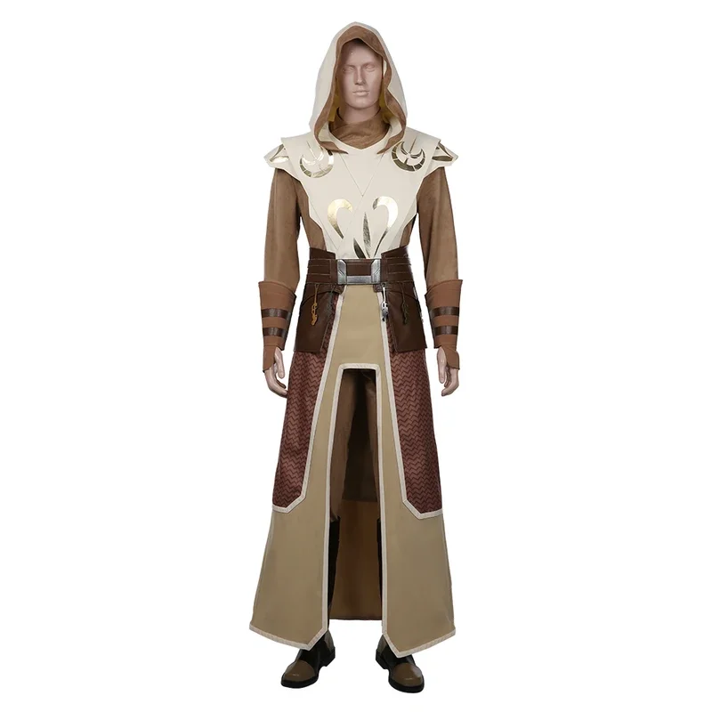 Disfraz de Cosplay de Temple Cos Guard para hombres adultos, zapatos, botas, abrigo de fantasía, uniforme, bata, trajes, traje de fiesta de Carnaval de Halloween
