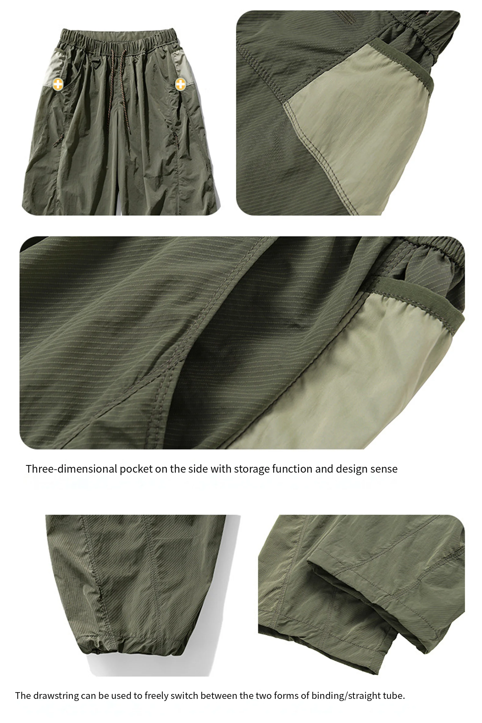 Leichte Outdoor-Wanderhose, atmungsaktiv, wasserdicht, schnell trocknend, lange Hose für Herren und Damen, Reise- und Arbeitskleidung, Fallschirmjägerhose – Detail 9