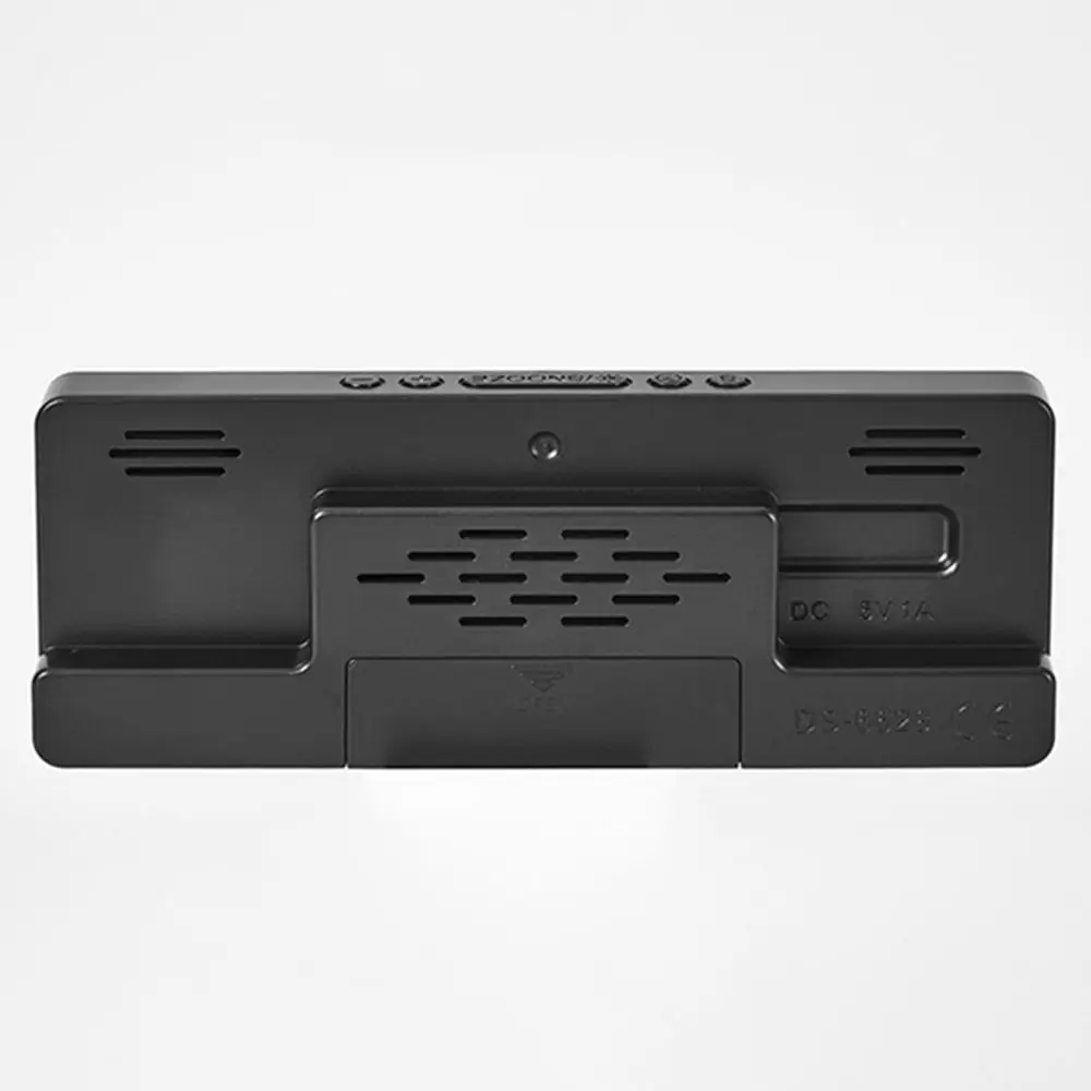 التحكم الصوتي المنبه الرقمية Teperature غفوة الوضع الليلي سطح المكتب ساعة الطاولة 12/24H مكافحة إزعاج Funtion LED الساعات ساعة #6