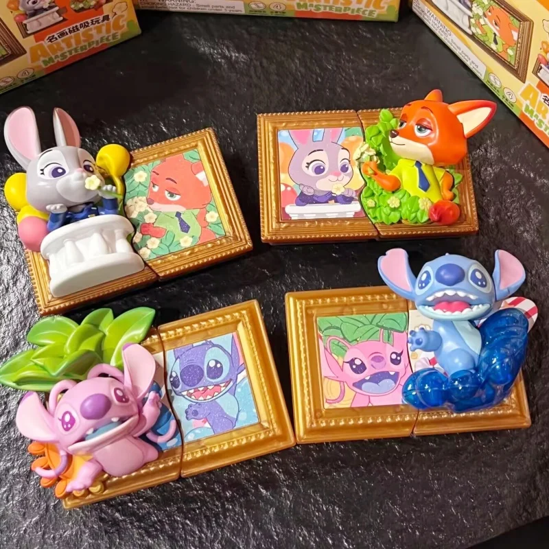 Nouvelle série Disney Zootopia célèbre peinture Attraction magnétique boîte aveugle jouet mignon film marchandise salle voiture décorations cadeau