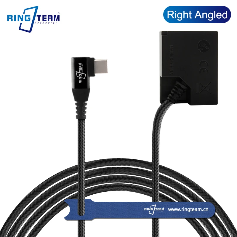 Novo cabo trançado TYPE-C usbc pd direito ângulo cp w126 dc acoplador NP-W126 para fujifilm xt3 xt30 xt2 X-T200 X-Pro2 X-Pro3 X-S10