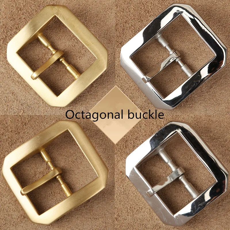 1pcs 40mm Stainless Steel Solid Brass Belt Buckles Pin Cowboy for Men\'s Jean Accessories DIY Leather Craft Fit 3.7-3.9cm Belts