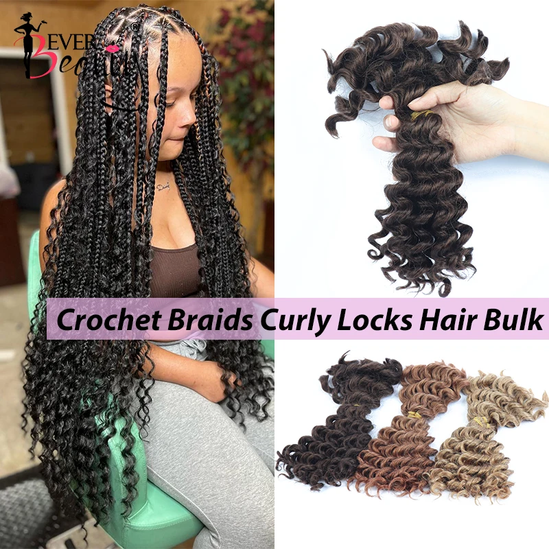 Curly Locks Hair Extensions Human Hair Kinky Braiding Crochet Braids Bulk Hair For Braiding Natural Black Microlocs Blonde