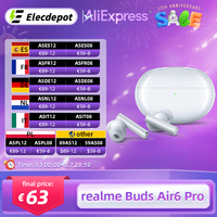 Global Version realme Buds Air6 Pro Wireless Earphone 50dB Active Noise Cancellation Up to 40Hours Battery Life Headphone
