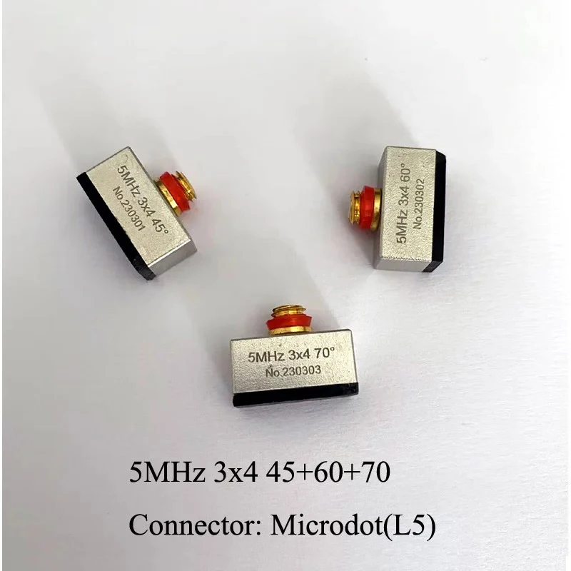 2MHz 4MHz 5MHz Angle Beam Probe Transducer 3x4 4x5 8x6 8x9 10x10 14x14 for NDT Ultrasonic Flaw Detector Non‑Destructive Testing