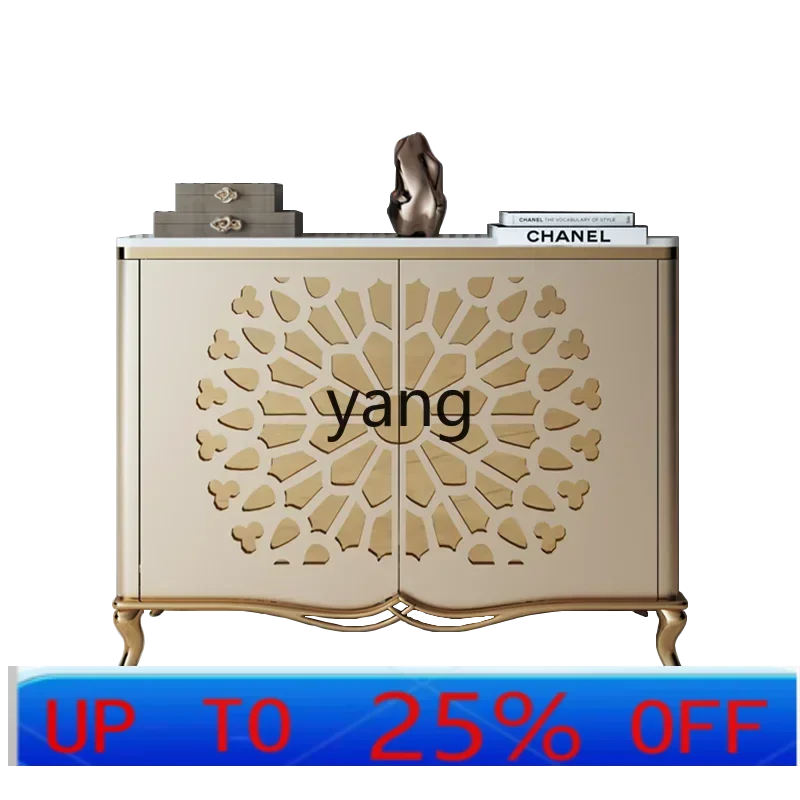 

LTT light luxury entrance solid wood dining side cabinet post-modern decorative cabinet designer partition cabinet