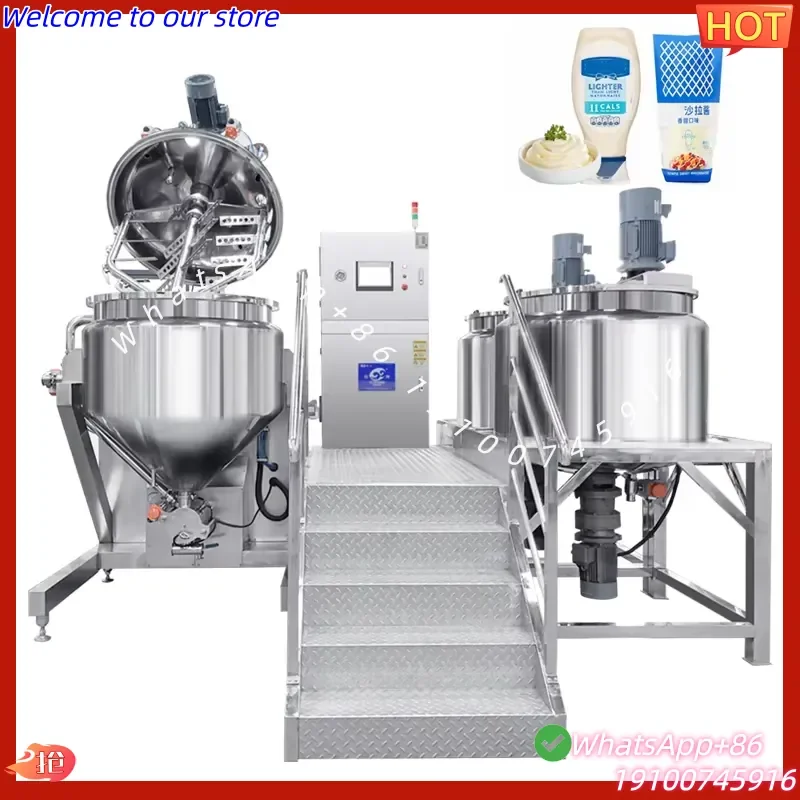 2026Hot Emulsifier Emulsifying Agitator Mixer Stirring Blending Storage Reactor Homogenizer Mixing Tank Mayonnaise Making