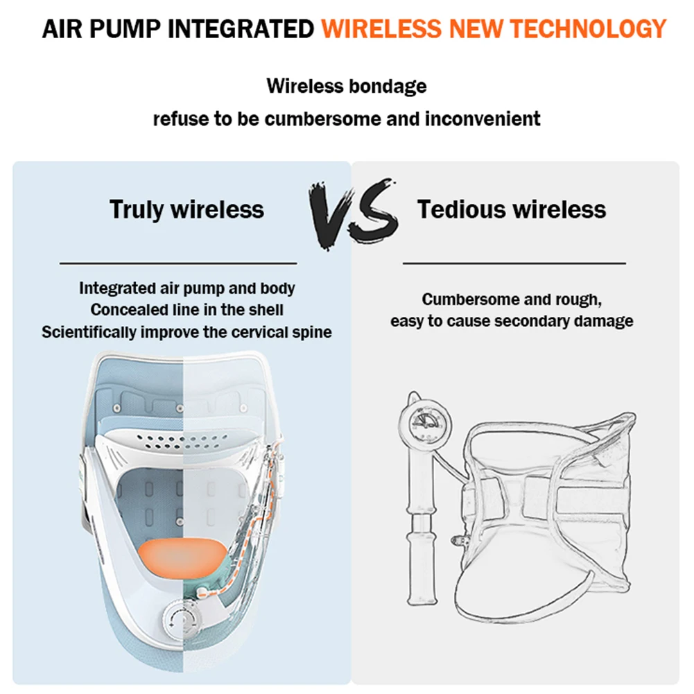 

Cervical Neck Traction Device with Airbag Support Ergonomic Neck Stretcher Cervical Traction Device for Cervical Spine Alignment