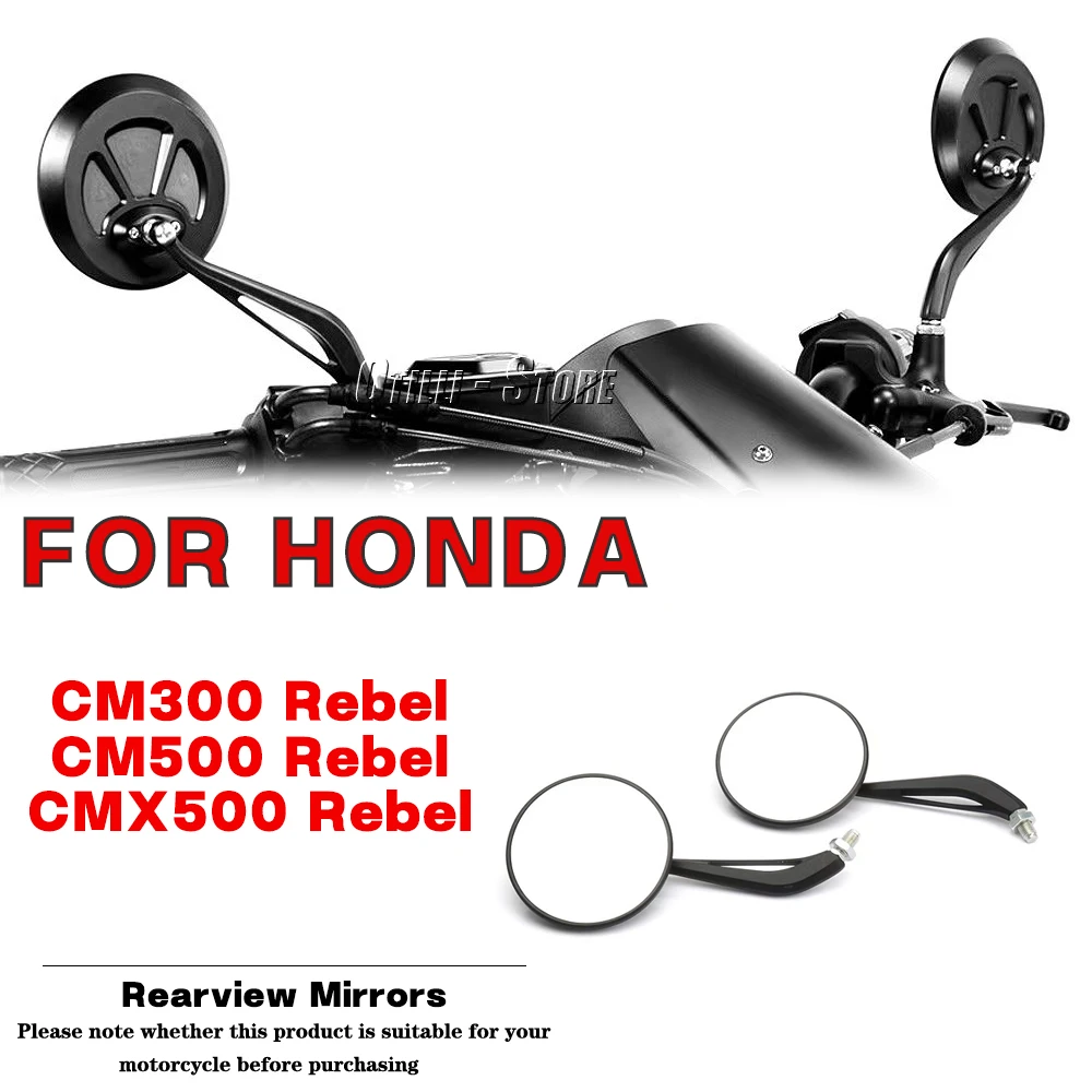 

New Motorcycle modification parts Blue/Clear lenses Adjustable Left Right Mirrors For HONDA CM300 CM500 CMX500 REBEL