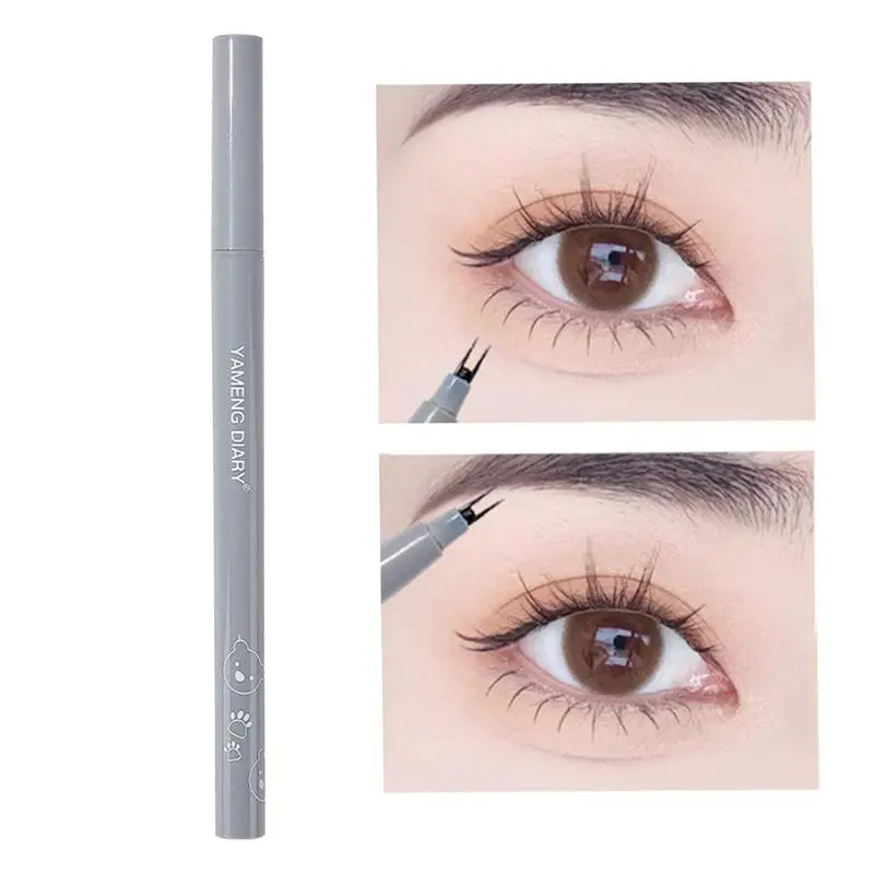 Double Fork Tip Eyeliner Waterproof Lower Eyelash Pencil Bottom Eyeliner Women Makeup Essentials Eyelash Pen Cosmetic Tools