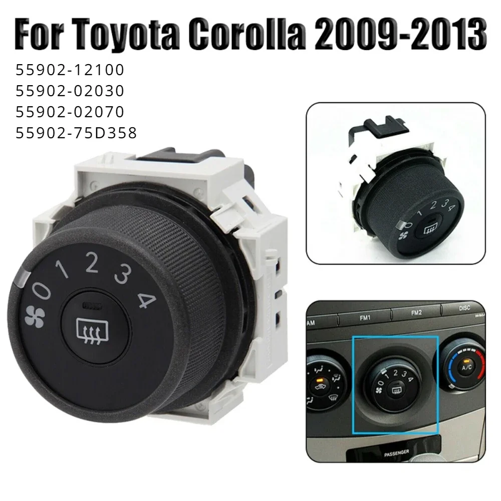 For Matrix 2009-2010 55902-12100 55902-02030 55902-02070 55902-75D358 For Toyota Corolla 2009-2013Blower A/C Fan Control Switch